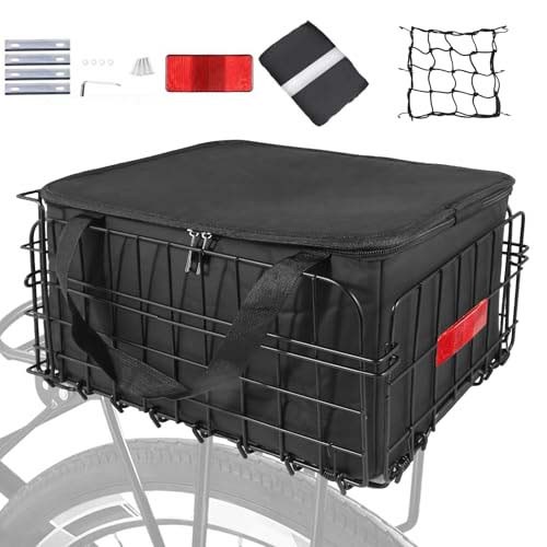 Metal rear bicycle bike basket - metal,