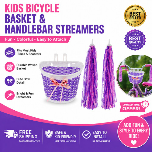 Girls bicycle bowknot shopping - girls,