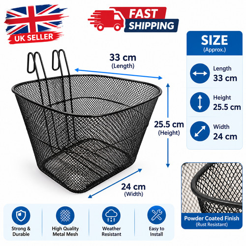 Detachable front bike basket - detachable,