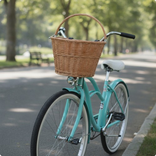 Wicker cycle basket - wicker,
