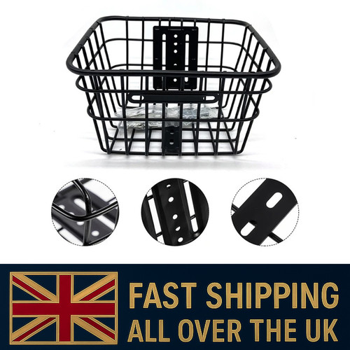 Iron wire bike basket - basket, front