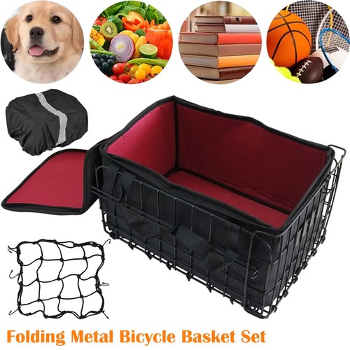 Metal rear bicycle bike basket - rear,