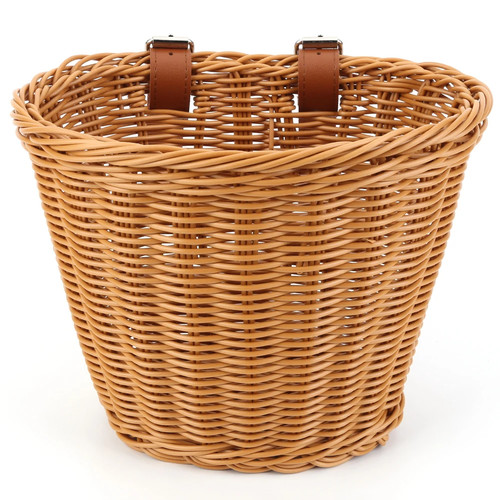 Rattan bike basket adjustable - rattan,