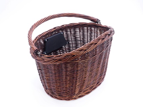 Bike basket wicker - basket, front