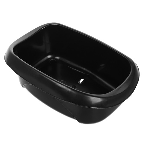 Black plastic kids bike rear - black,