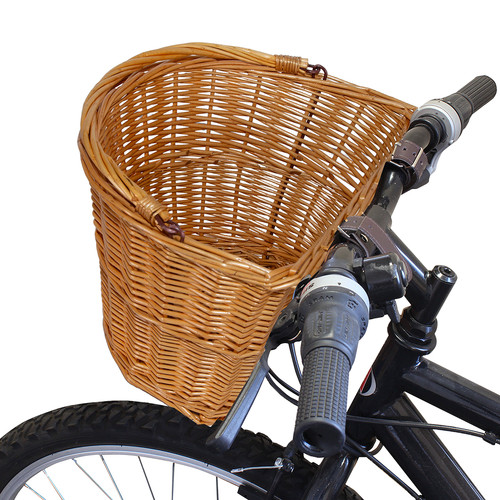 Wicker bike bicycle basket - bike,
